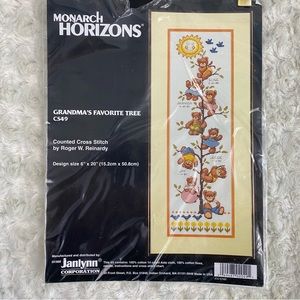 Vintage cross stitch kit personalized Janlynn